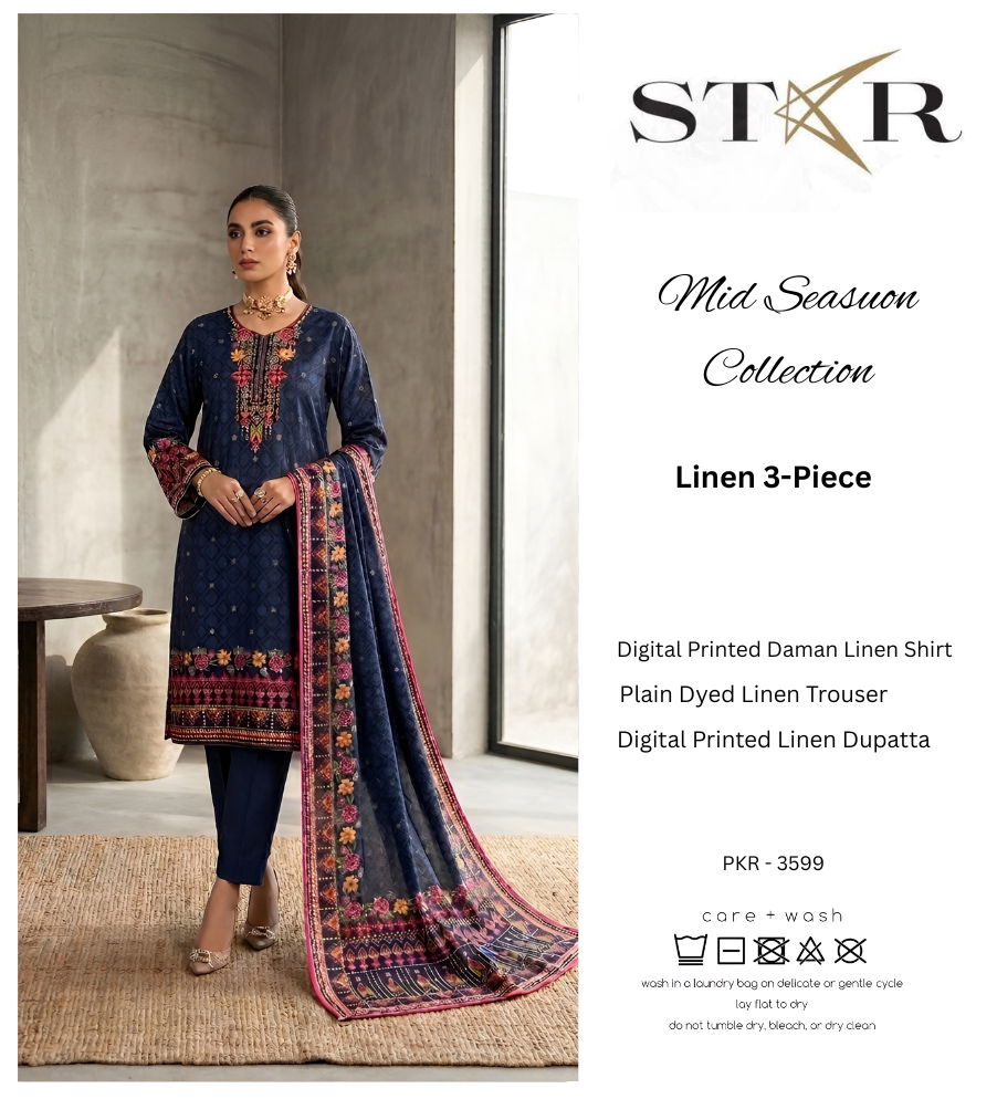 STAR LINEN THREE PIECE
