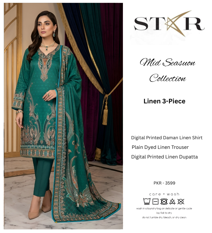 STAR LINEN THREE PIECE