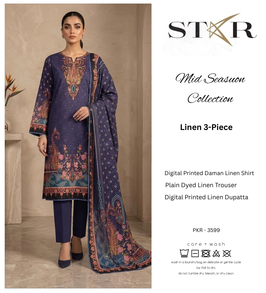STAR LINEN THREE PIECE