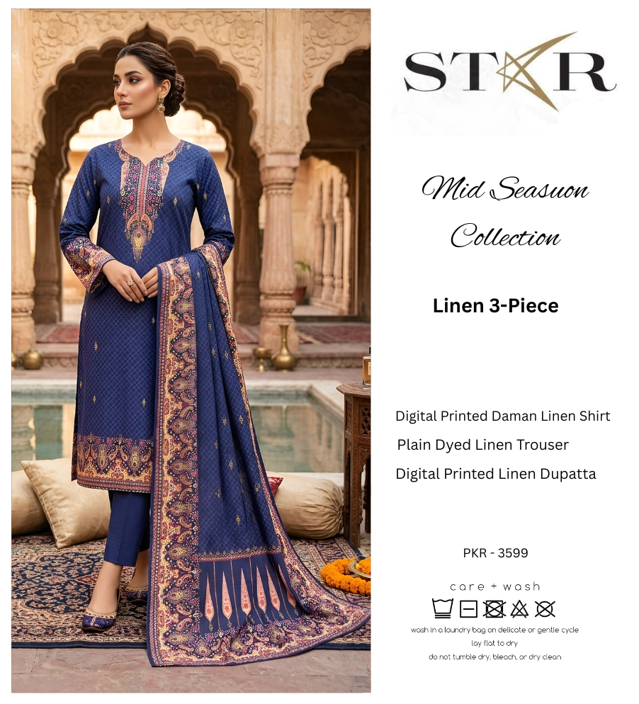 STAR LINEN THREE PIECE