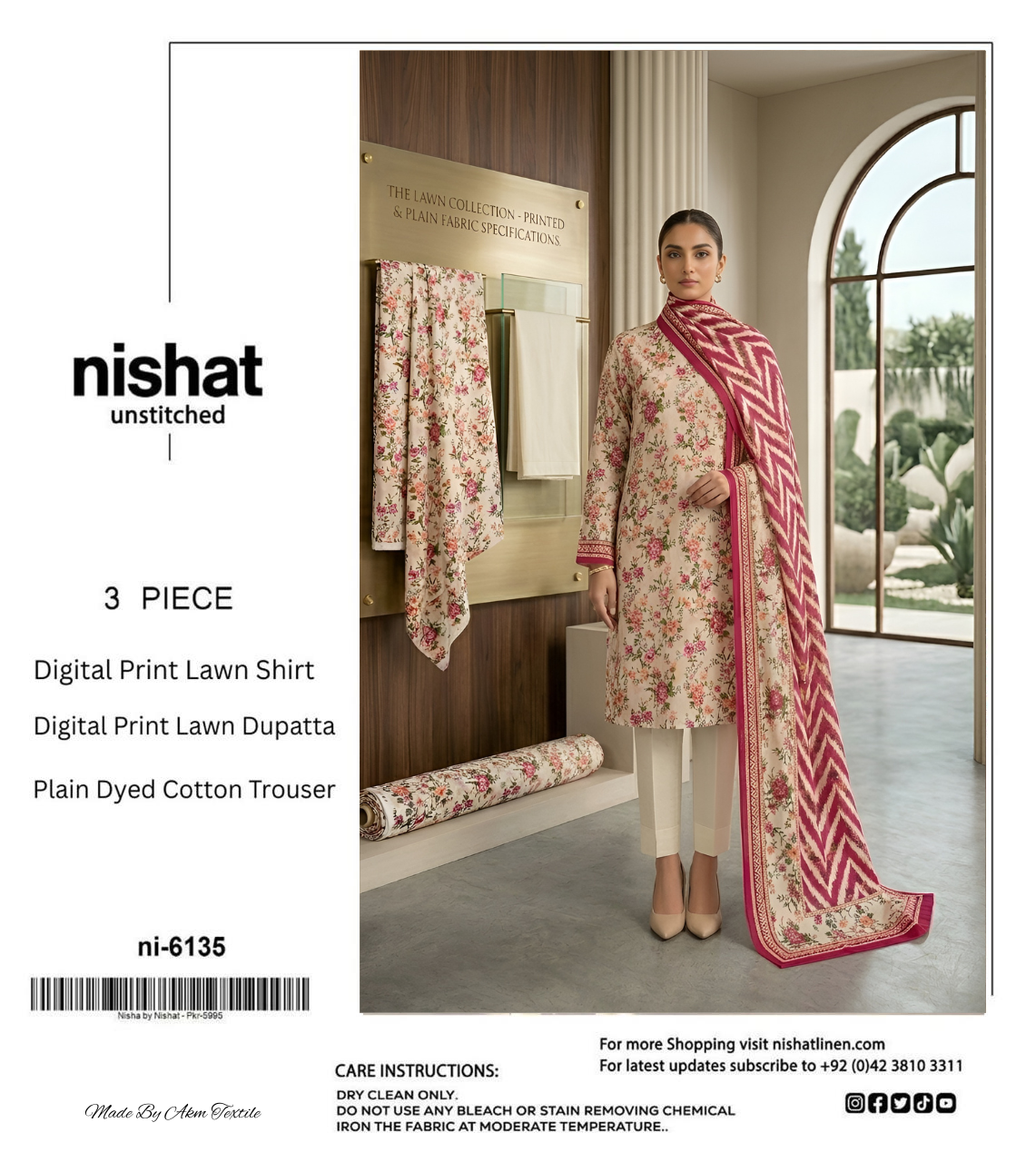 NISHAT LAWN THREE PIECE