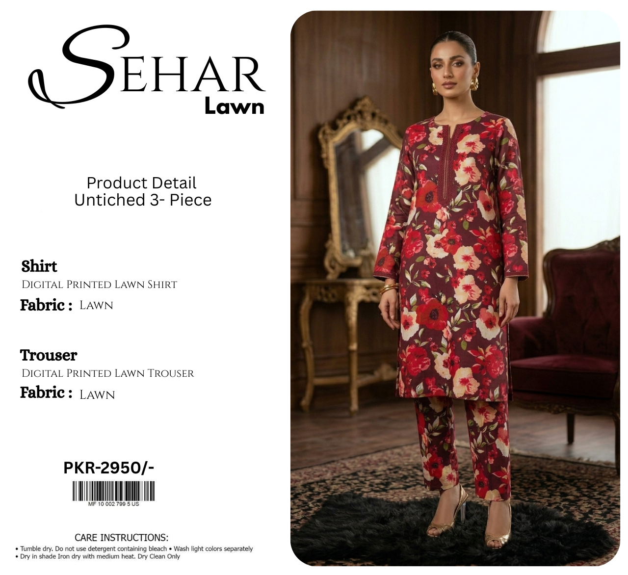 SEHAR LAWN TWO PIECE