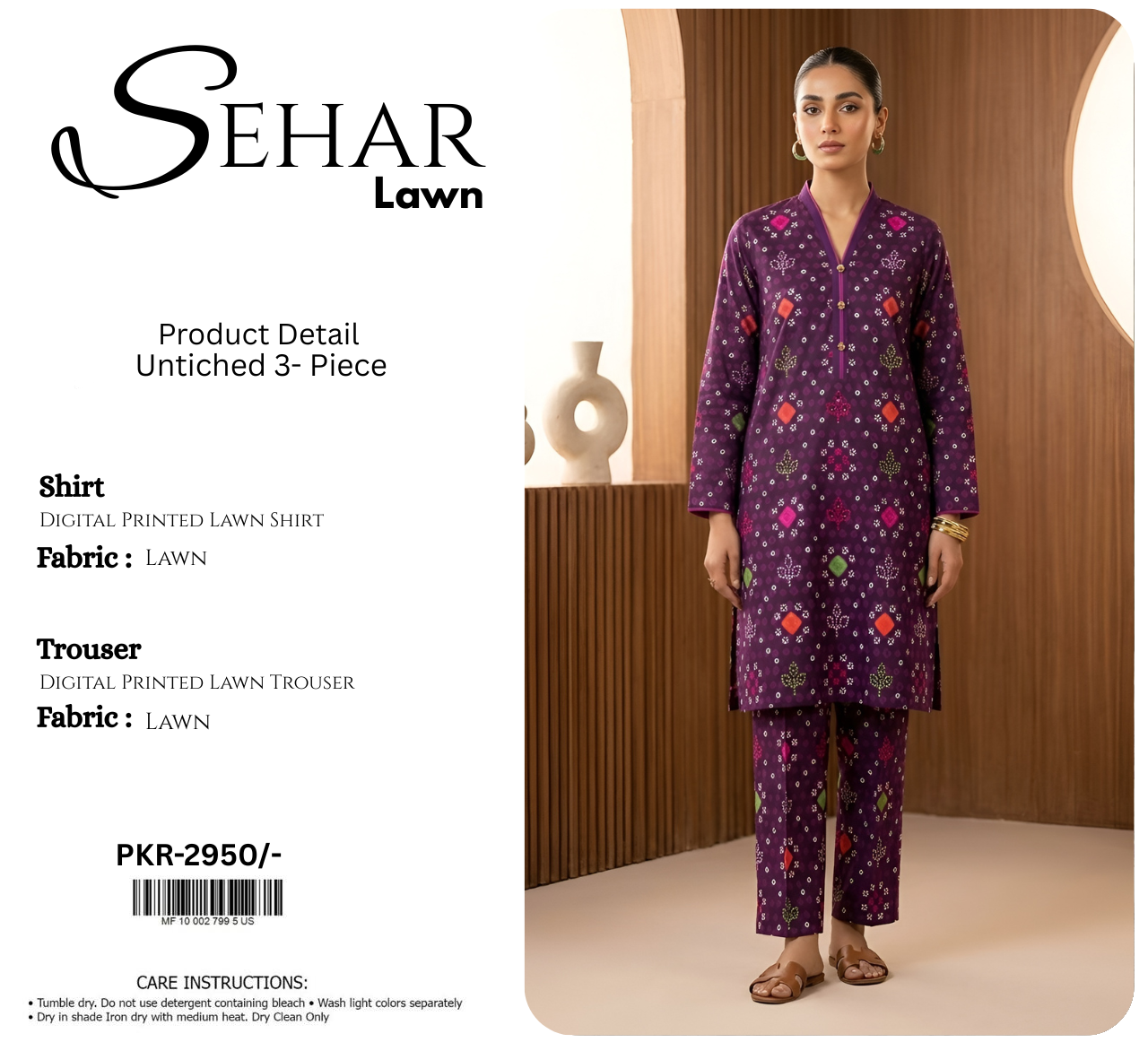 SEHAR LAWN TWO PIECE