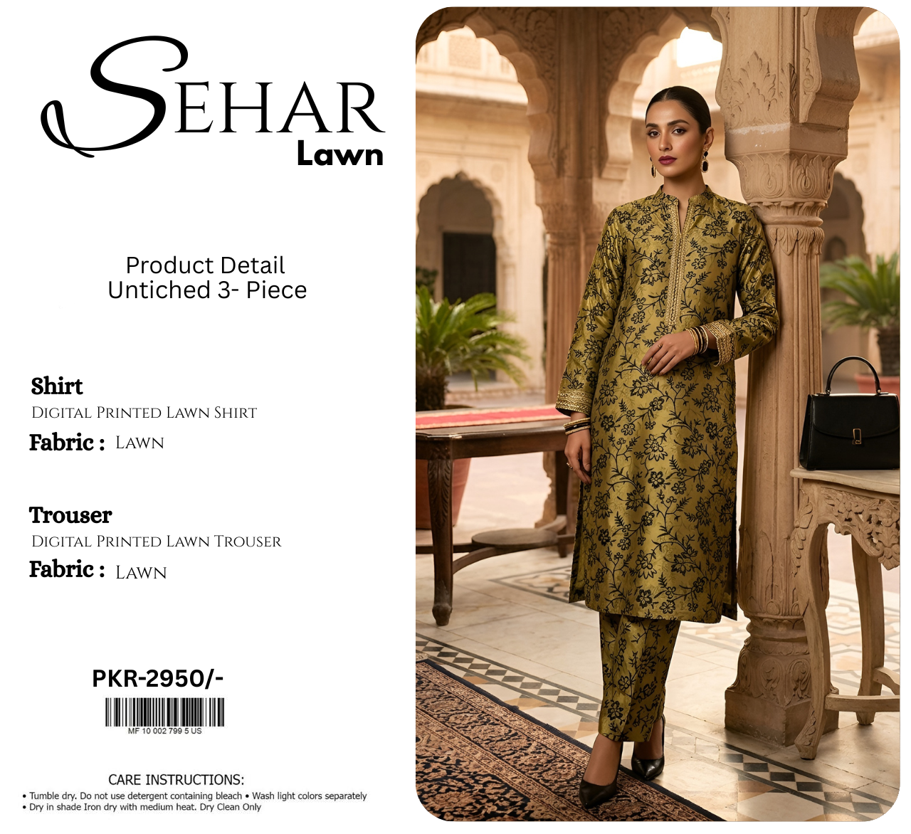 SEHAR LAWN TWO PIECE