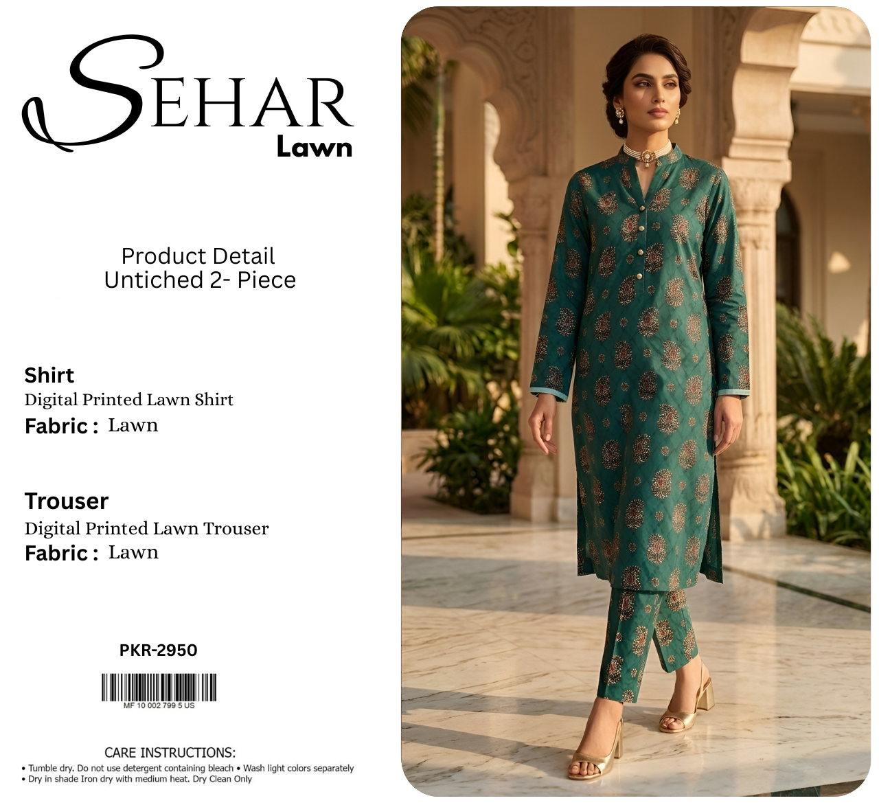 SEHAR LAWN TWO PIECE