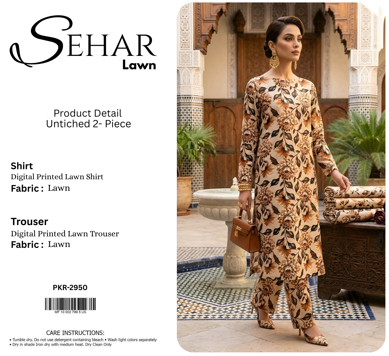 SEHAR LAWN TWO PIECE