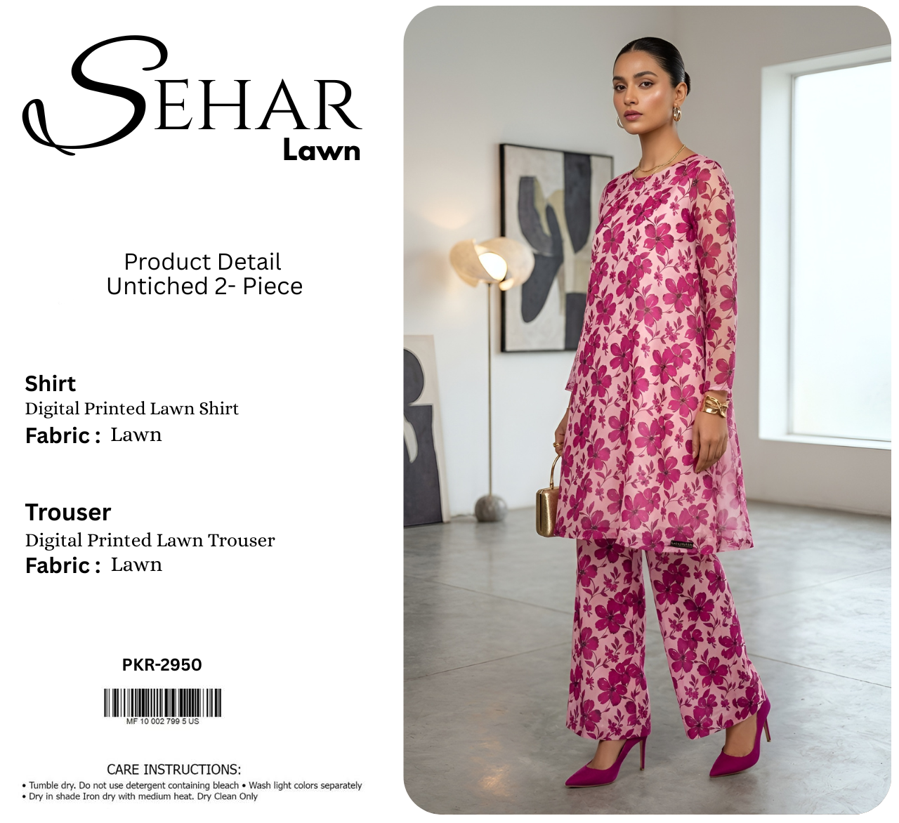 SEHAR LAWN TWO PIECE