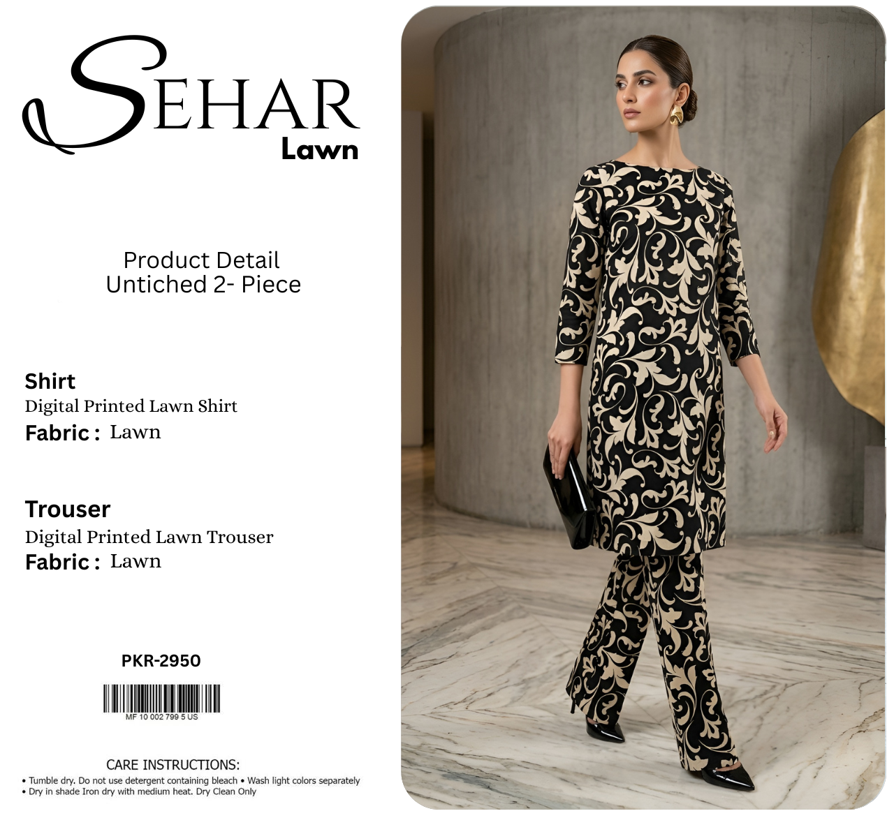 SEHAR LAWN TWO PIECE