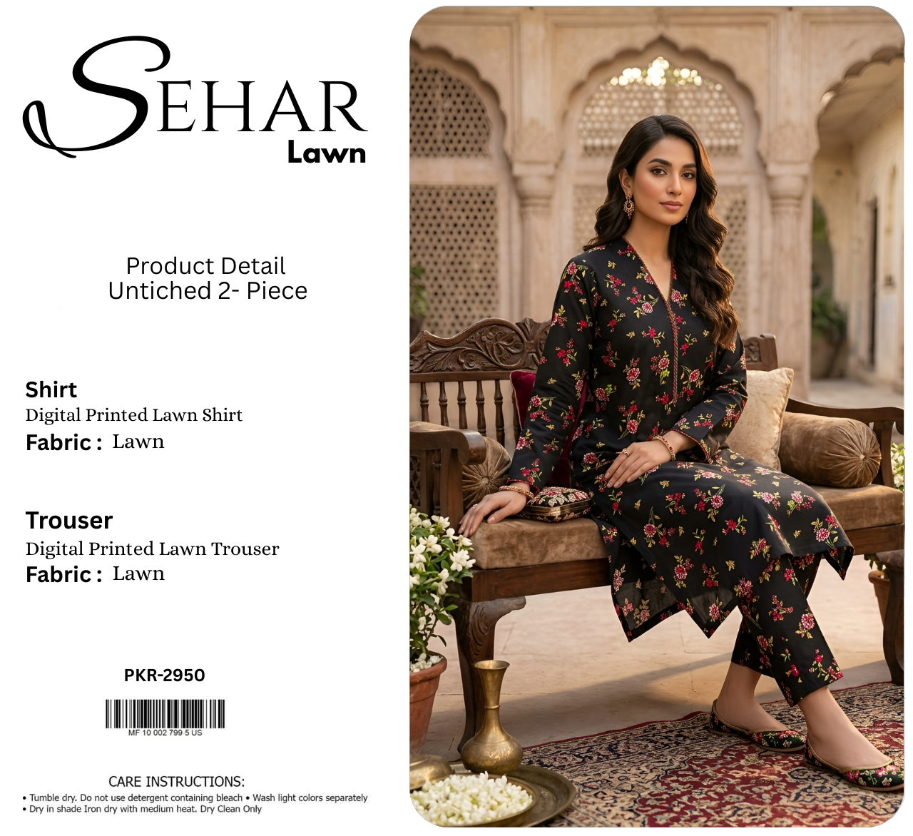 SEHAR LAWN TWO PIECE