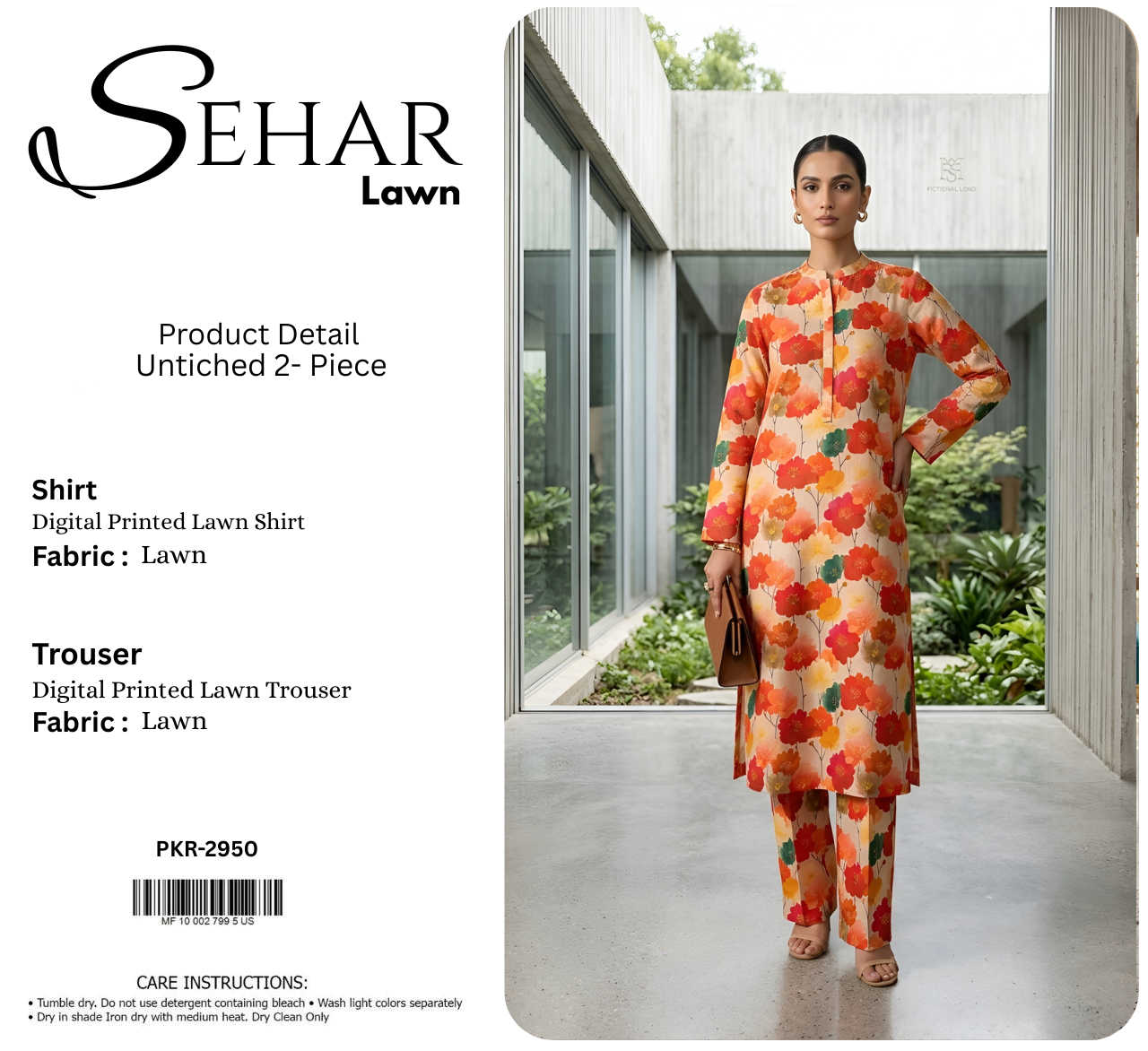 SEHAR LAWN TWO PIECE