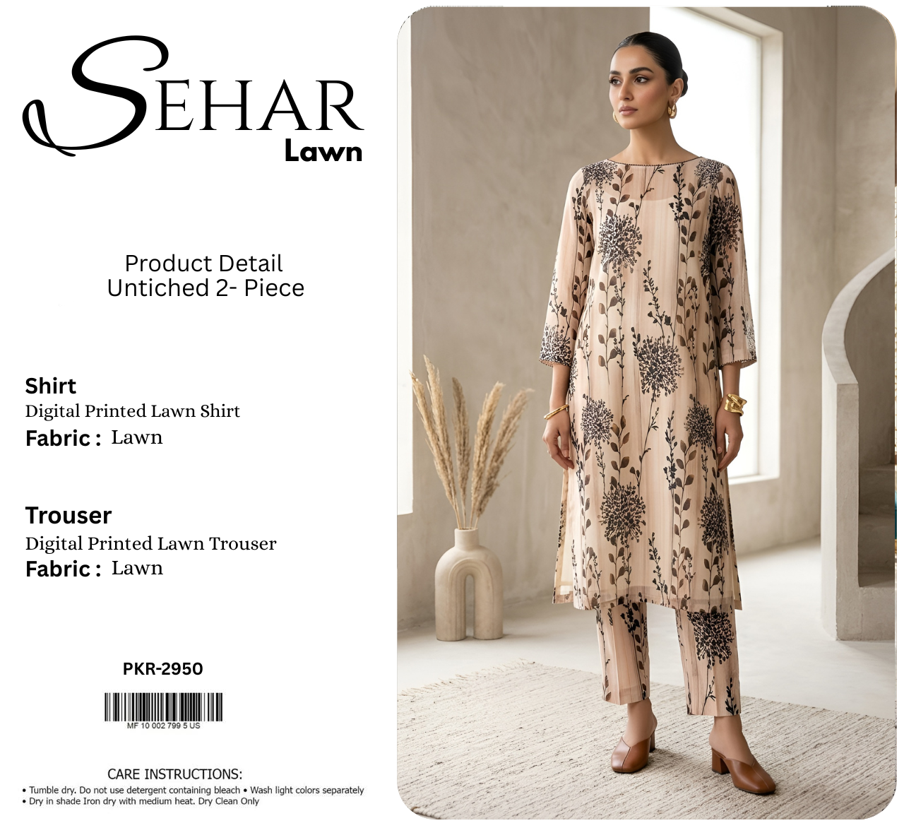 SEHAR LAWN TWO PIECE