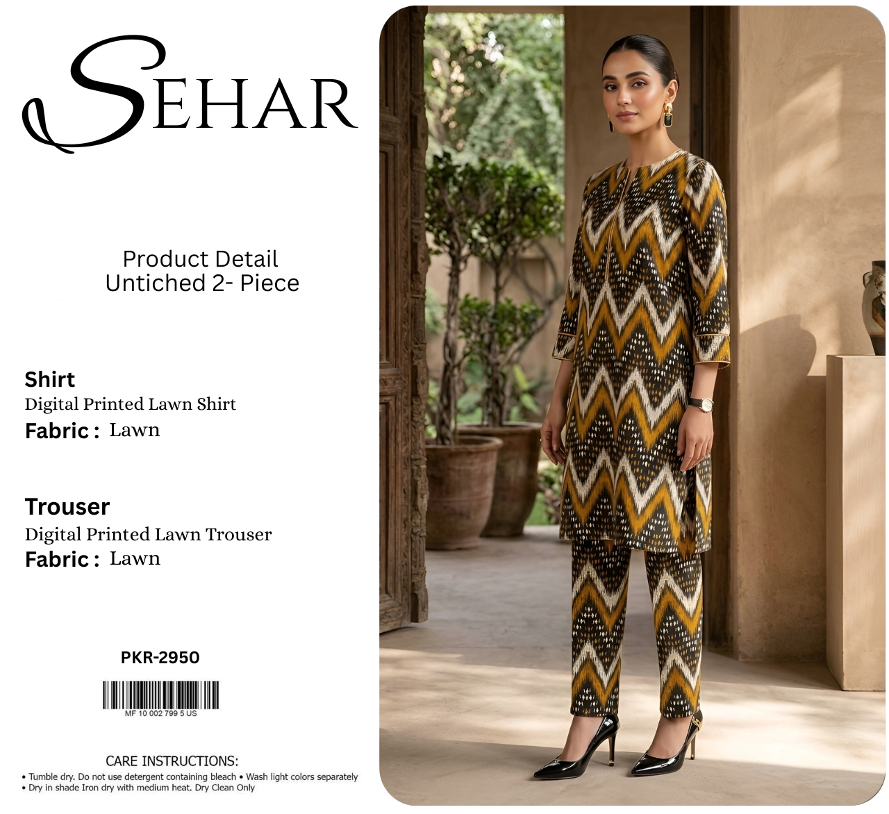 SEHAR LAWN TWO PIECE