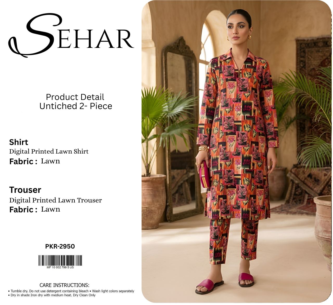 SEHAR LAWN TWO PIECE