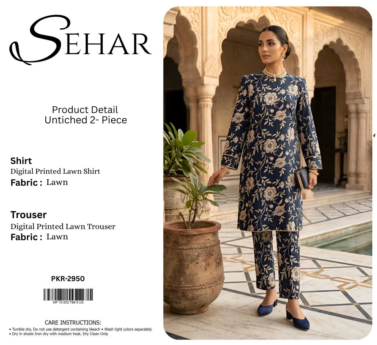 SEHAR LAWN TWO PIECE