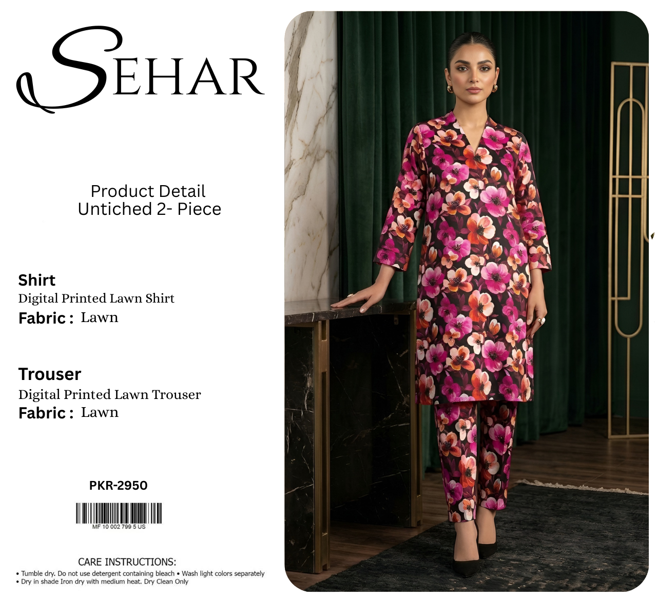 SEHAR LAWN TWO PIECE