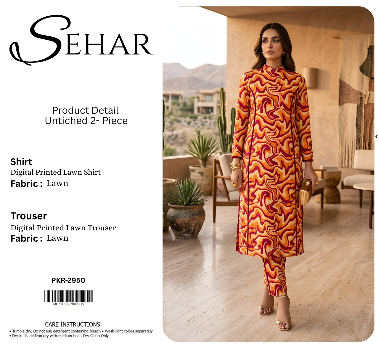 SEHAR LAWN TWO PIECE