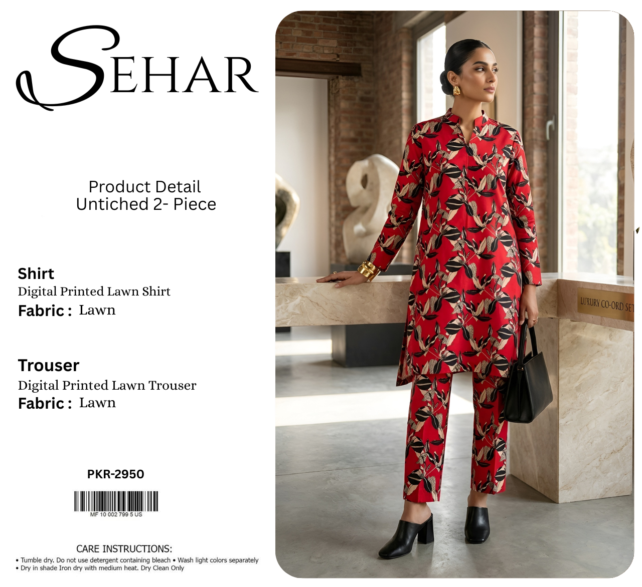 SEHAR LAWN TWO PIECE