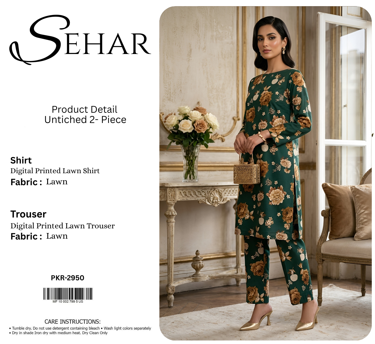 SEHAR LAWN TWO PIECE