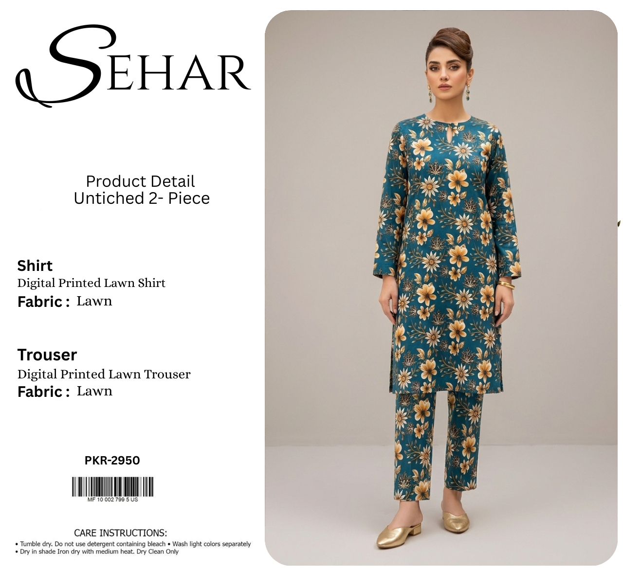 SEHAR LAWN TWO PIECE