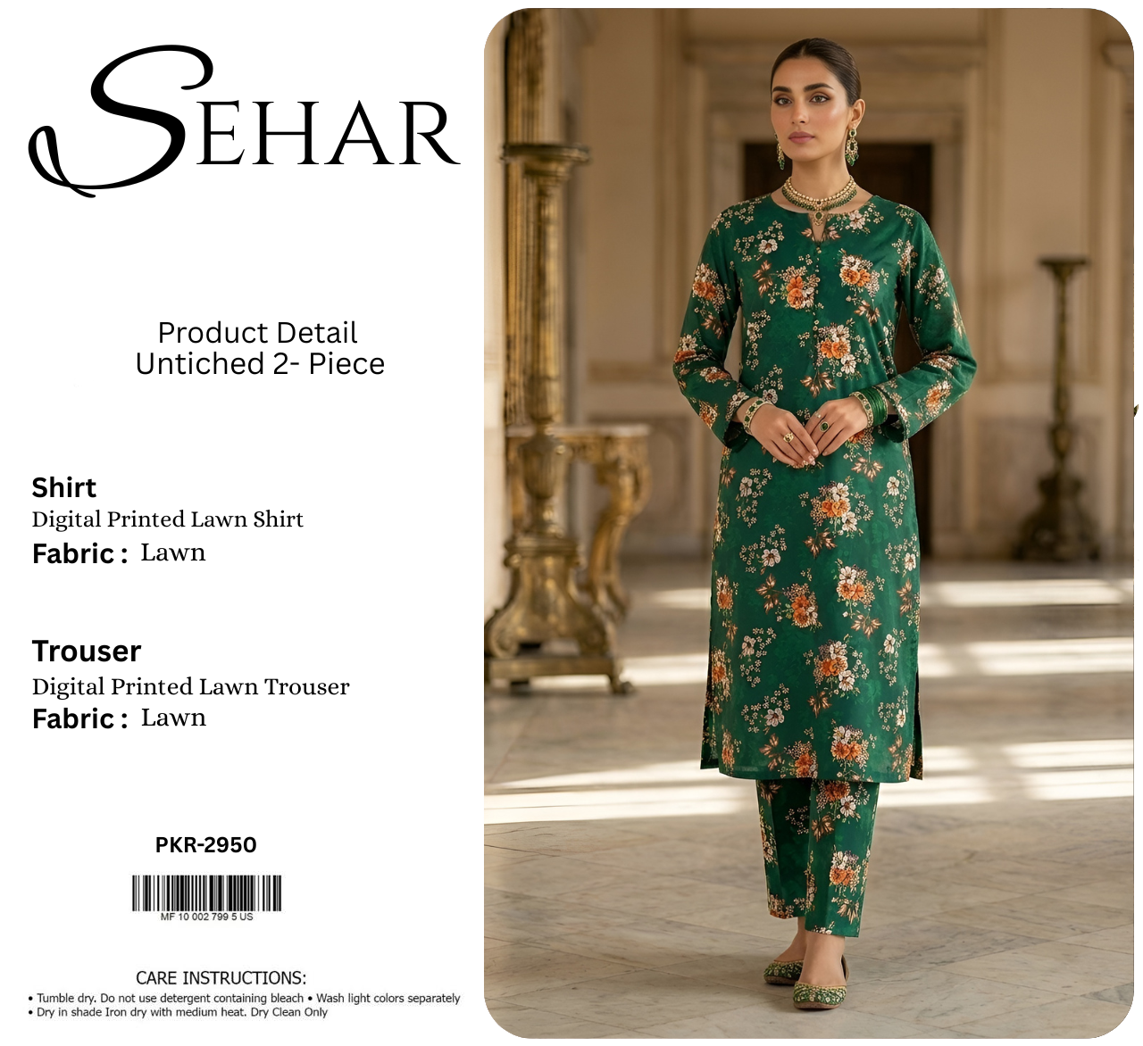 SEHAR LAWN TWO PIECE