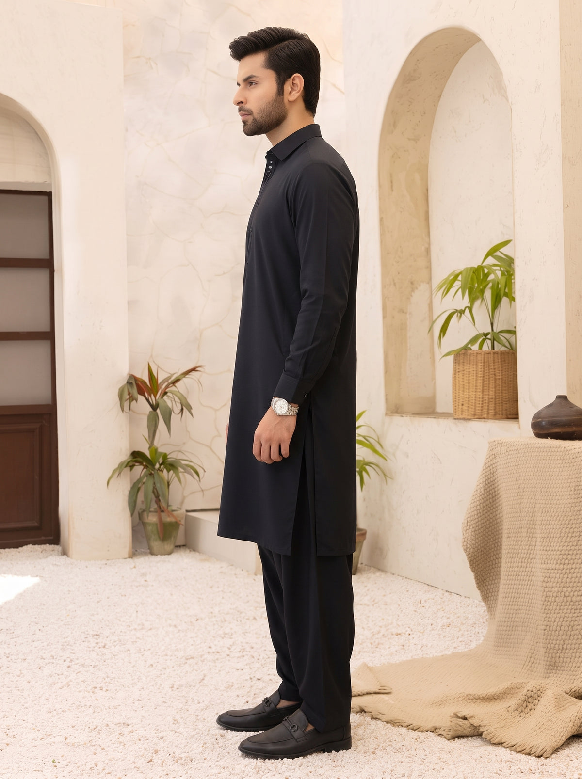 JET BLACK WASHING WEAR UNSTITCHED