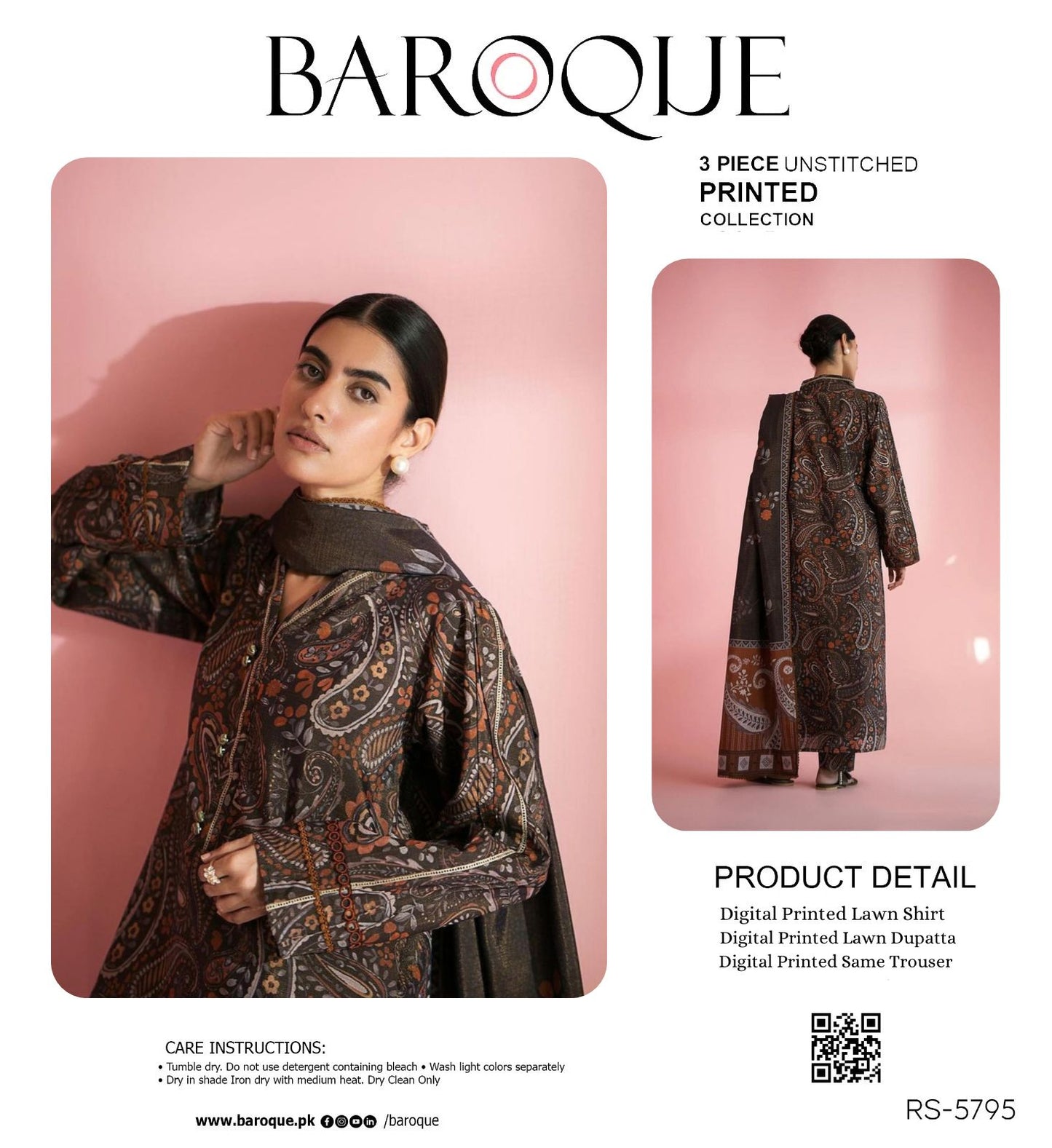 BAROQUE LAWN THREE PIECE