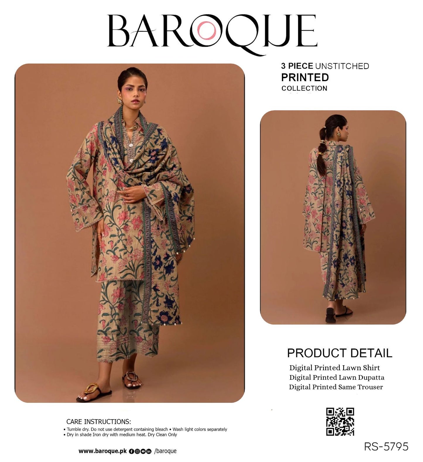 BAROQUE LAWN THREE PIECE