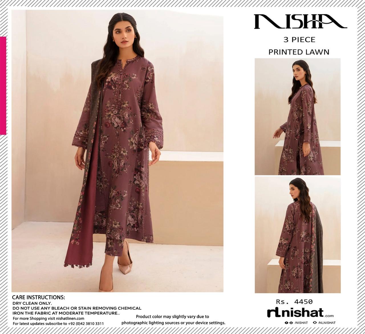 NISHAT LAWN THREE PIECE