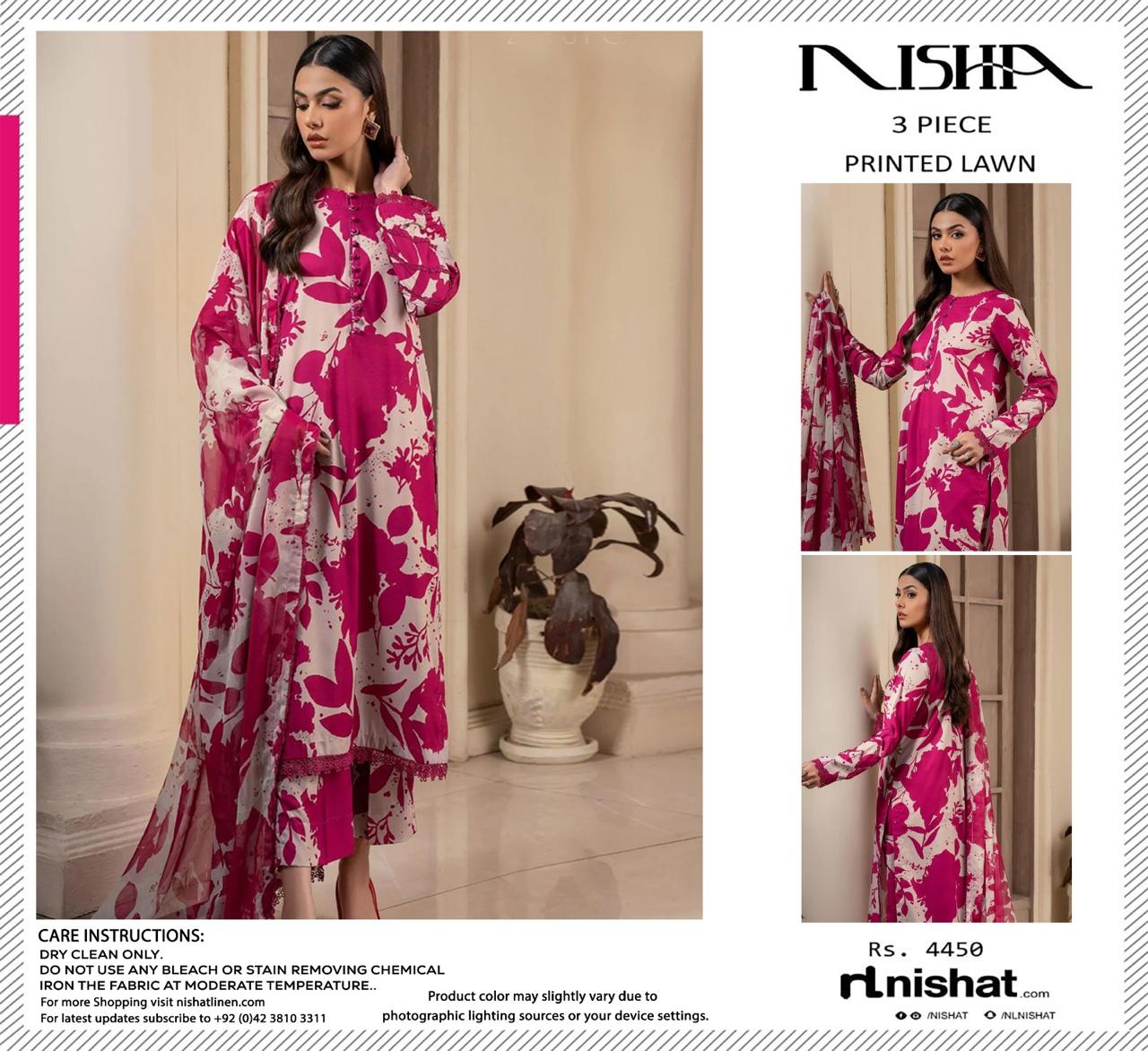 NISHAT LAWN THREE PIECE