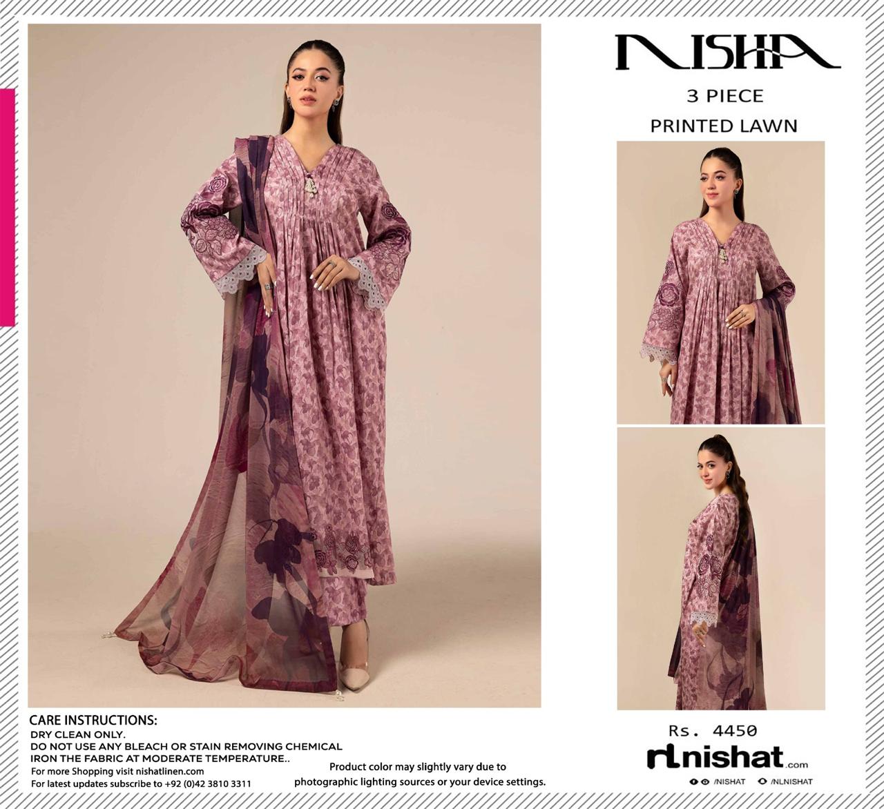 NISHAT LAWN THREE PIECE