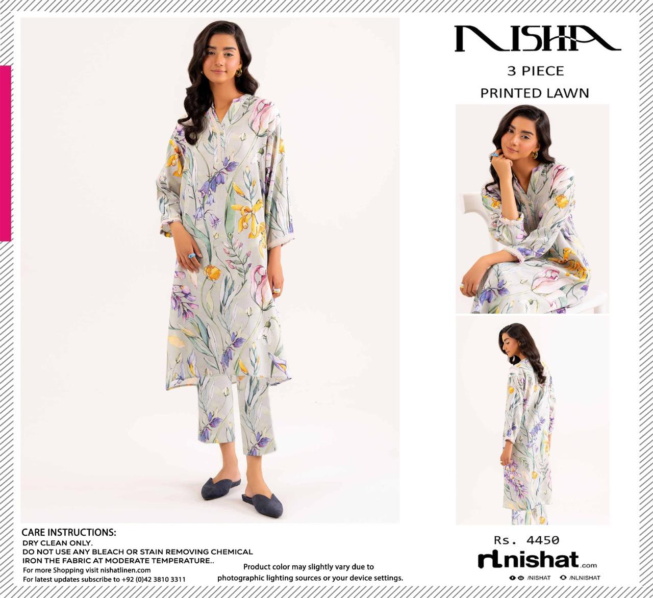 NISHAT LAWN THREE PIECE