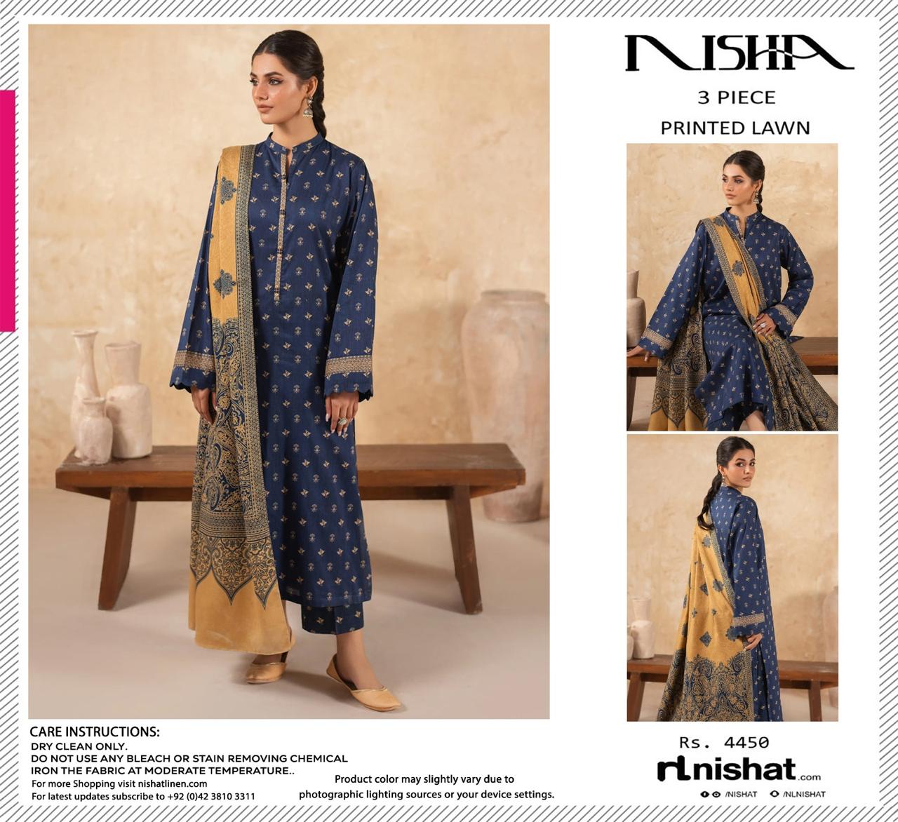 NISHAT LAWN THREE PIECE