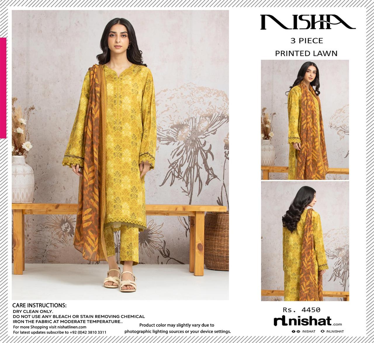 NISHAT LAWN THREE PIECE