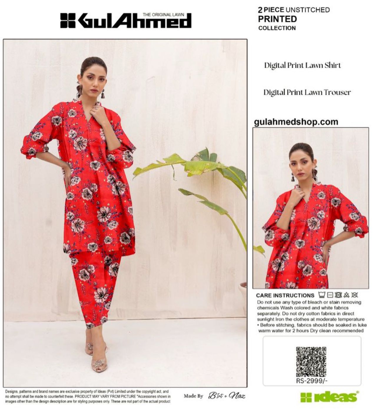 GUL AHMAD ALLOVER LAWN TWO PIECE