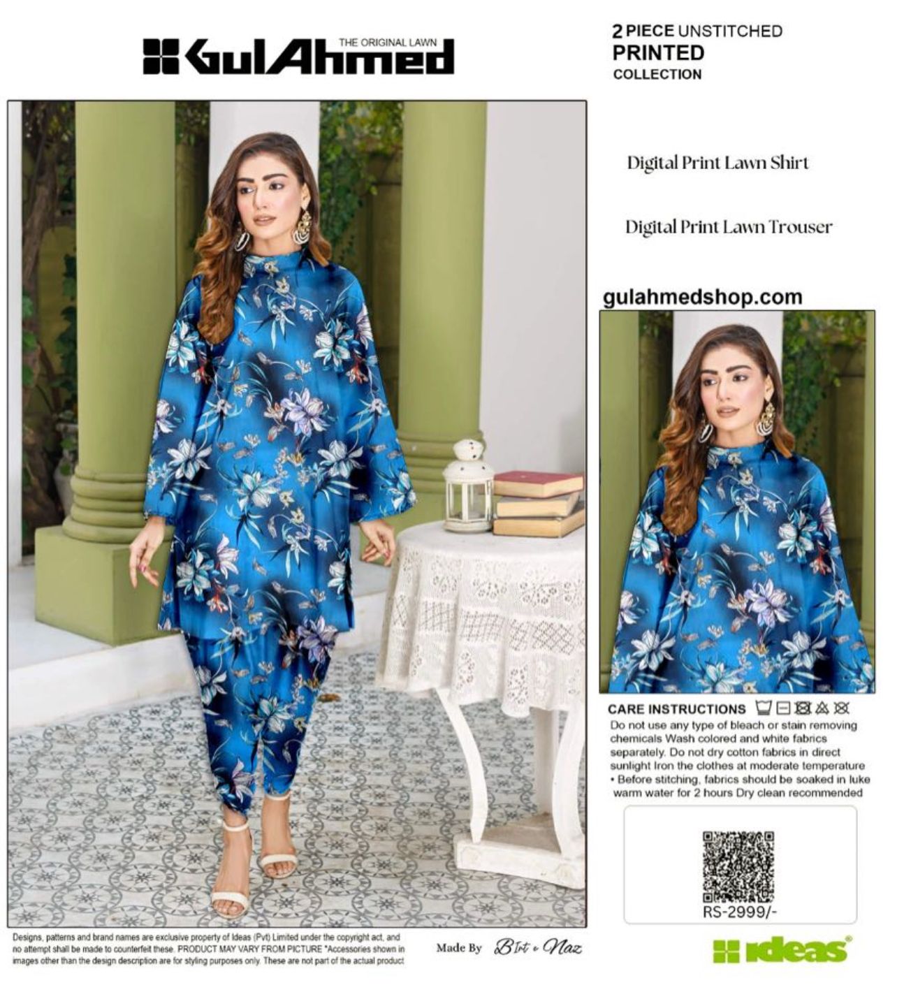 GUL AHMAD ALLOVER LAWN TWO PIECE
