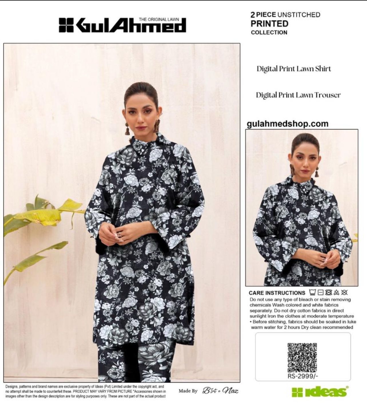 GUL AHMAD ALLOVER LAWN TWO PIECE