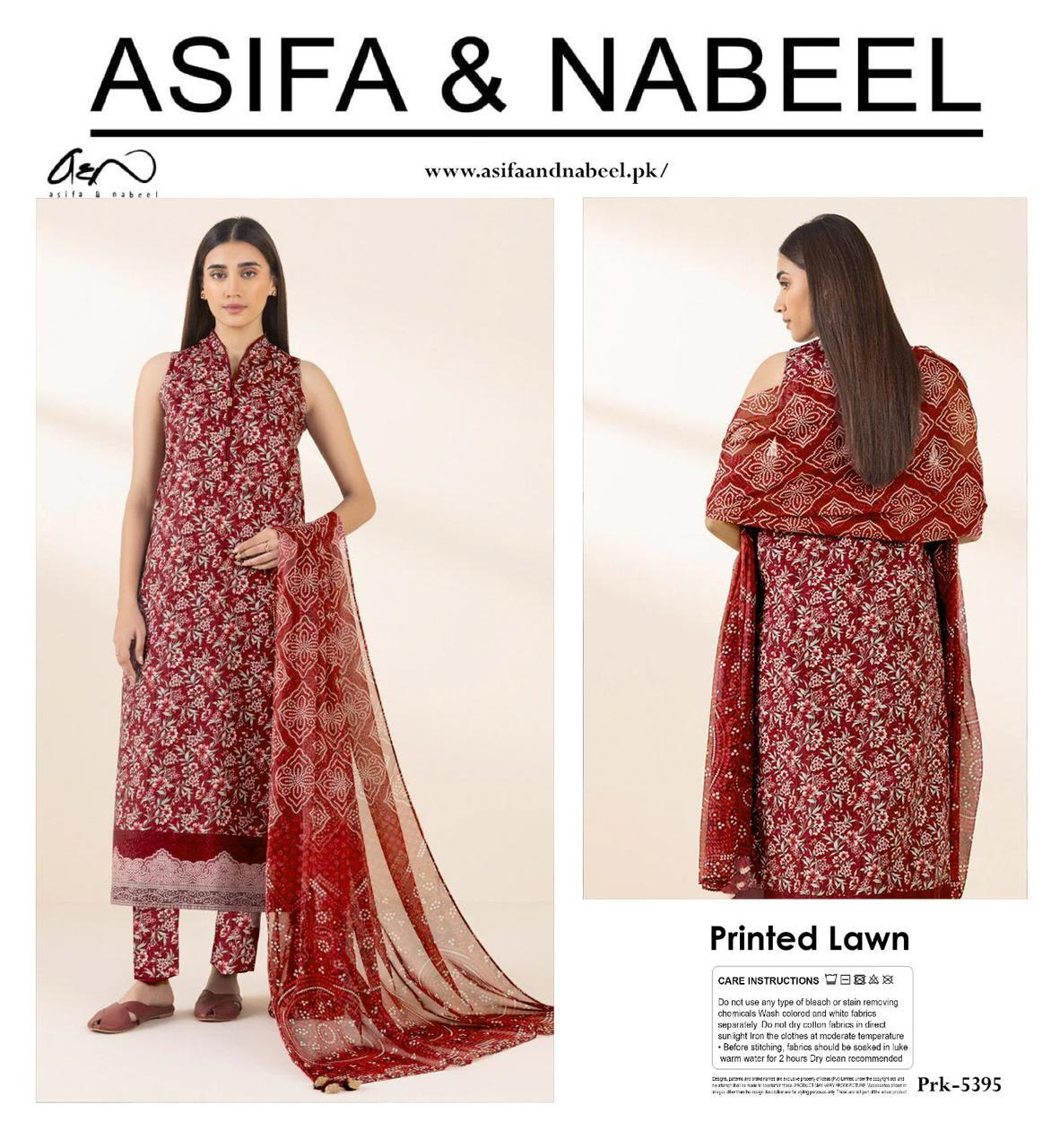ASIFA NBEEL LAWN THREE PIECE