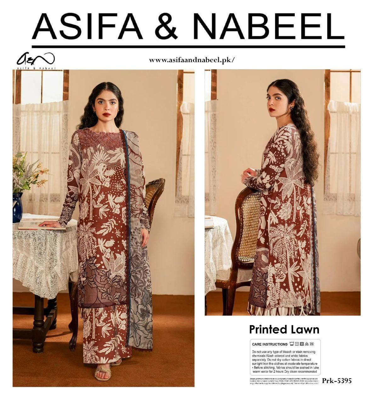 ASIFA NBEEL LAWN THREE PIECE