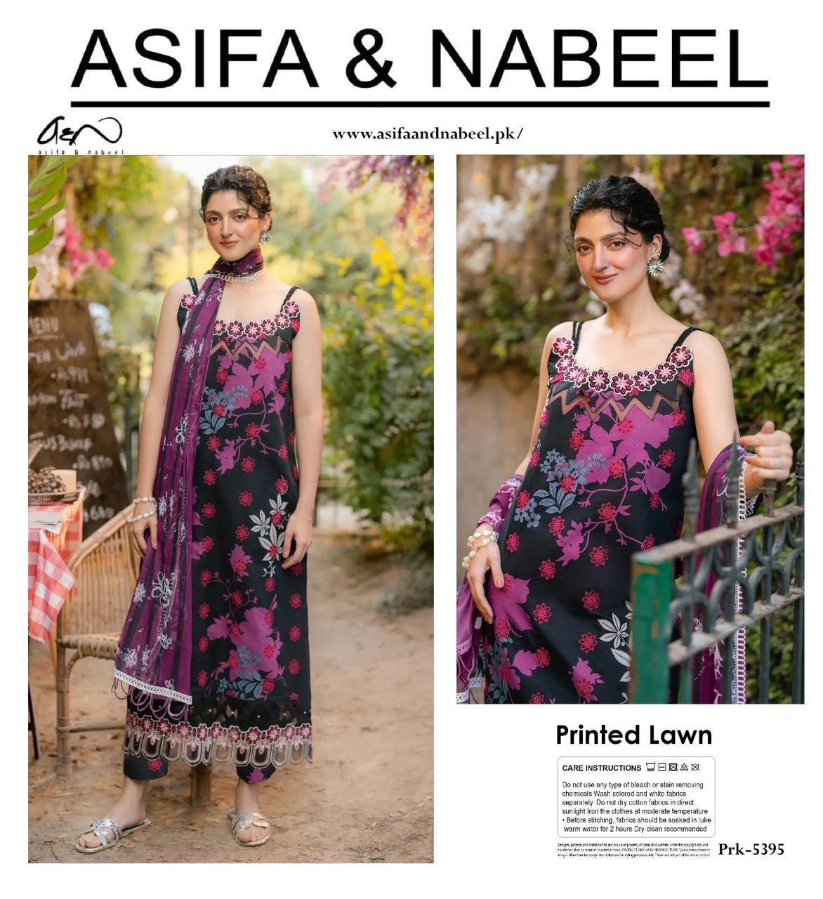 ASIFA NBEEL LAWN THREE PIECE