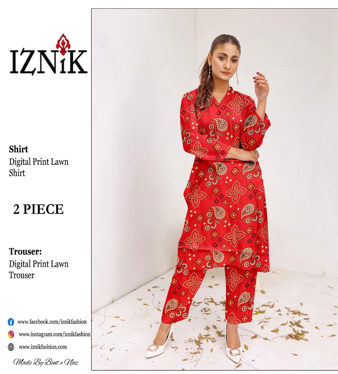 IZNIK ALLOVER LAWN TWO PIECE