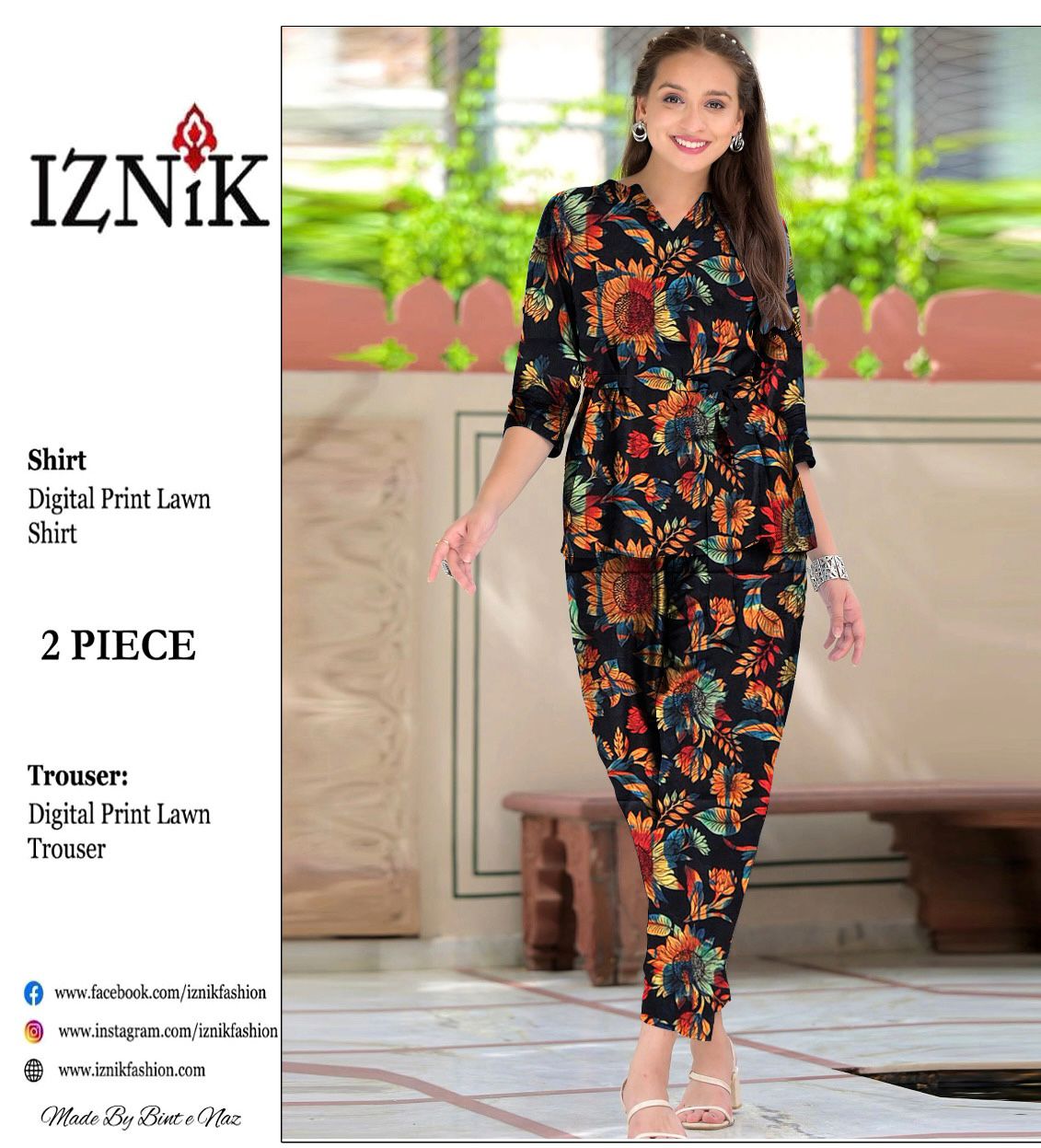 IZNIK ALLOVER LAWN TWO PIECE