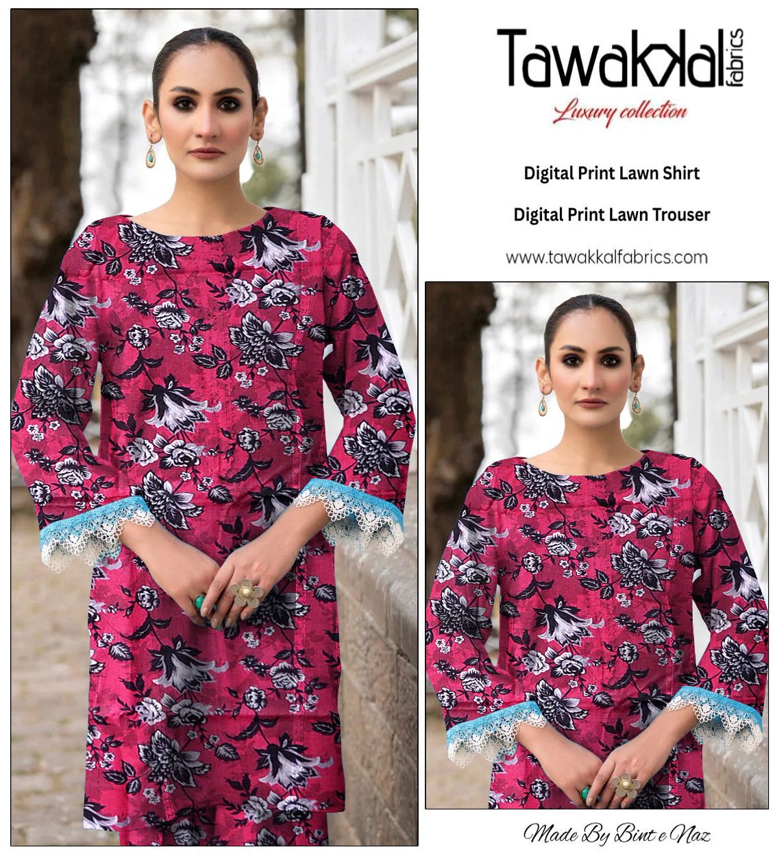 TAWAKAL ALLOVER LAWN TWO PIECE