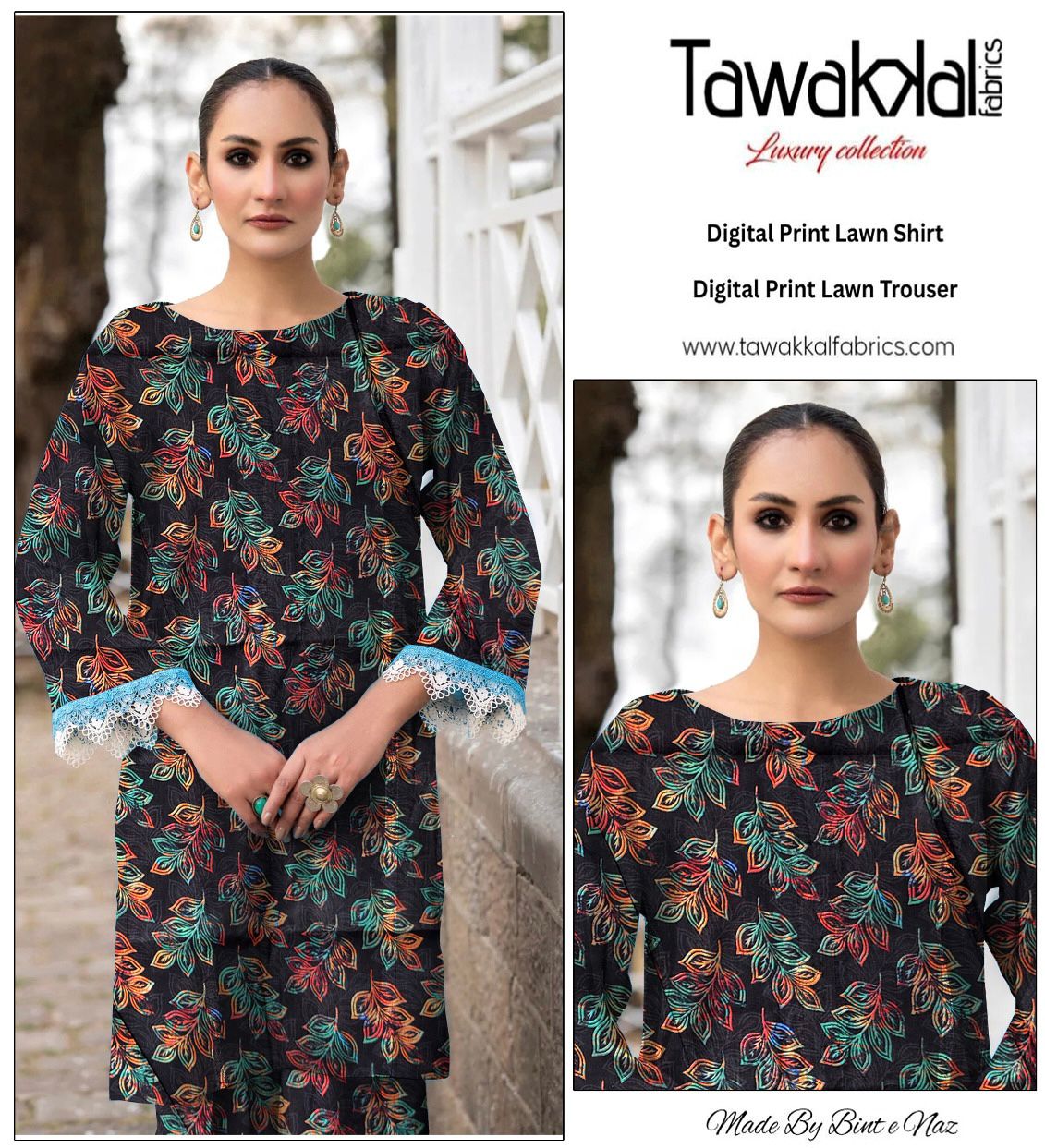 TAWAKAL ALLOVER LAWN TWO PIECE