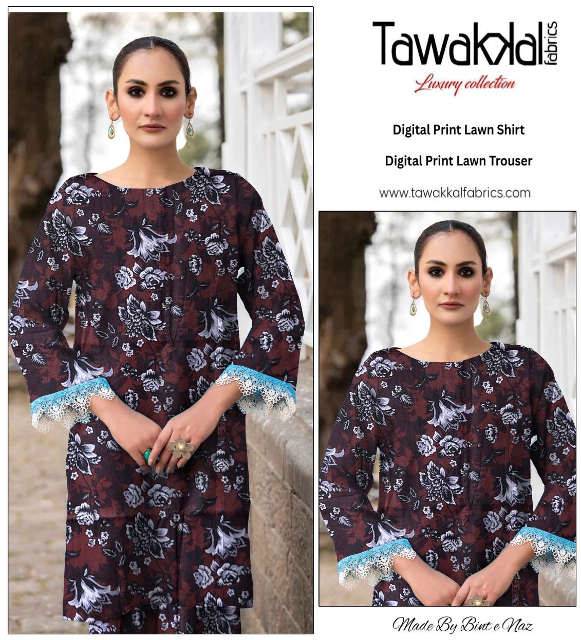 TAWAKAL ALLOVER LAWN TWO PIECE