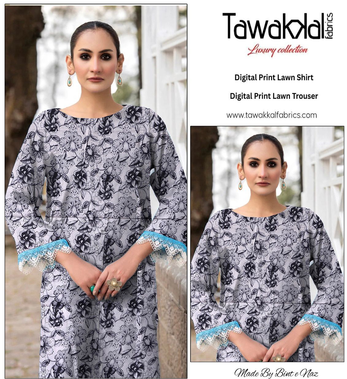 TAWAKAL ALLOVER LAWN TWO PIECE