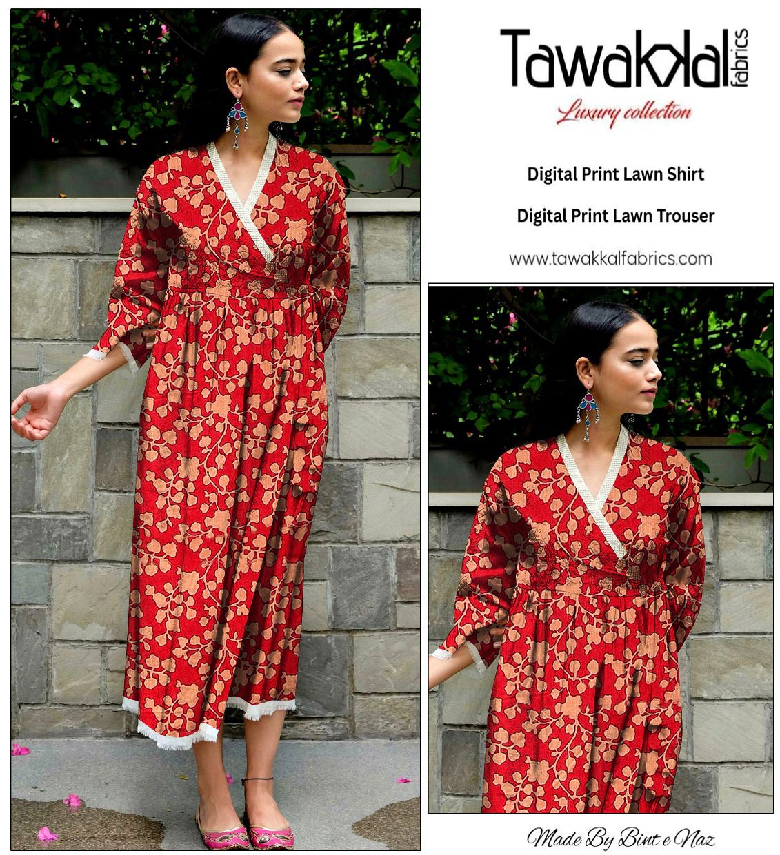 TAWAKAL ALLOVER LAWN TWO PIECE