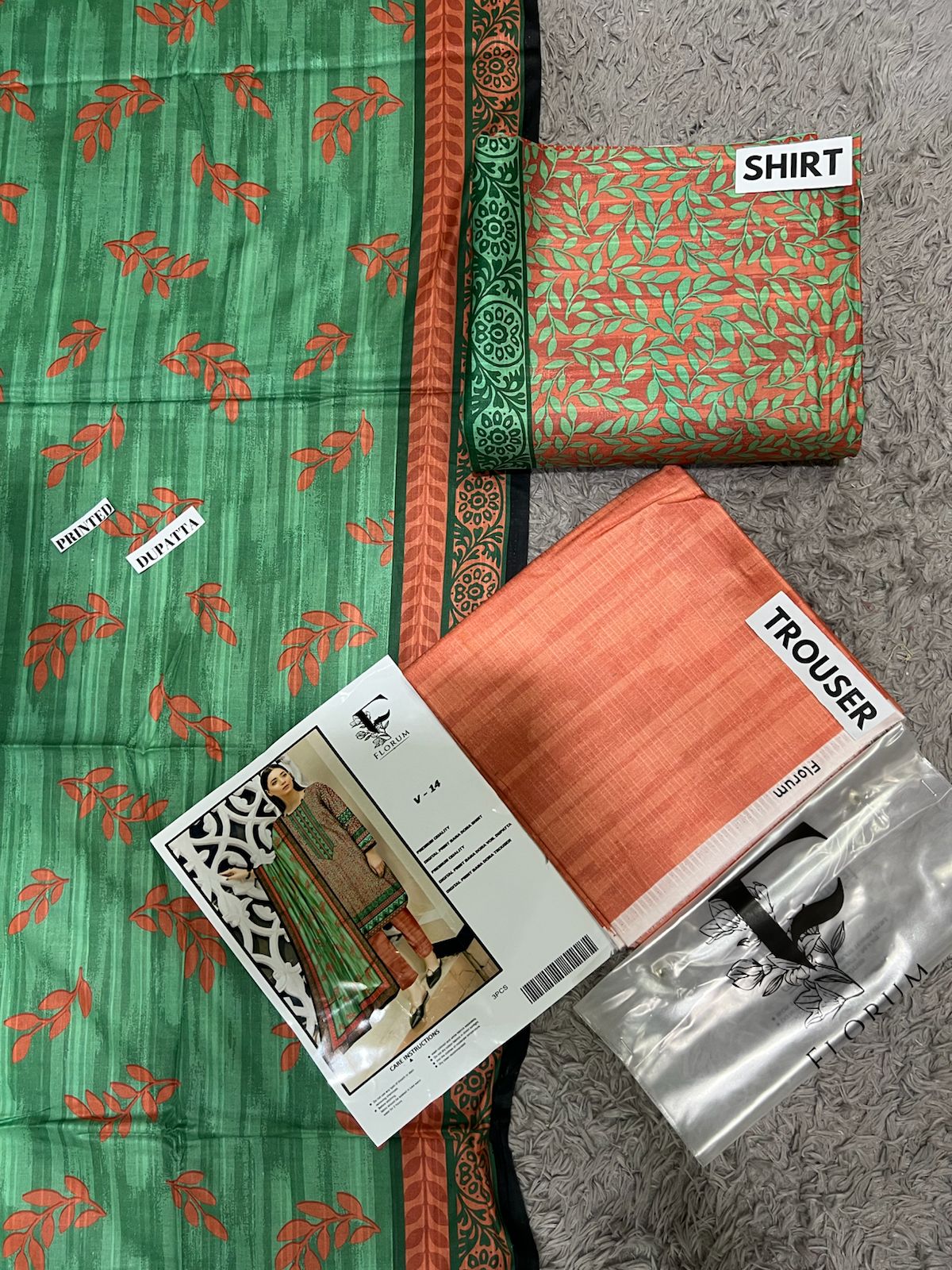 FLORUM LAWN THREE PIECE