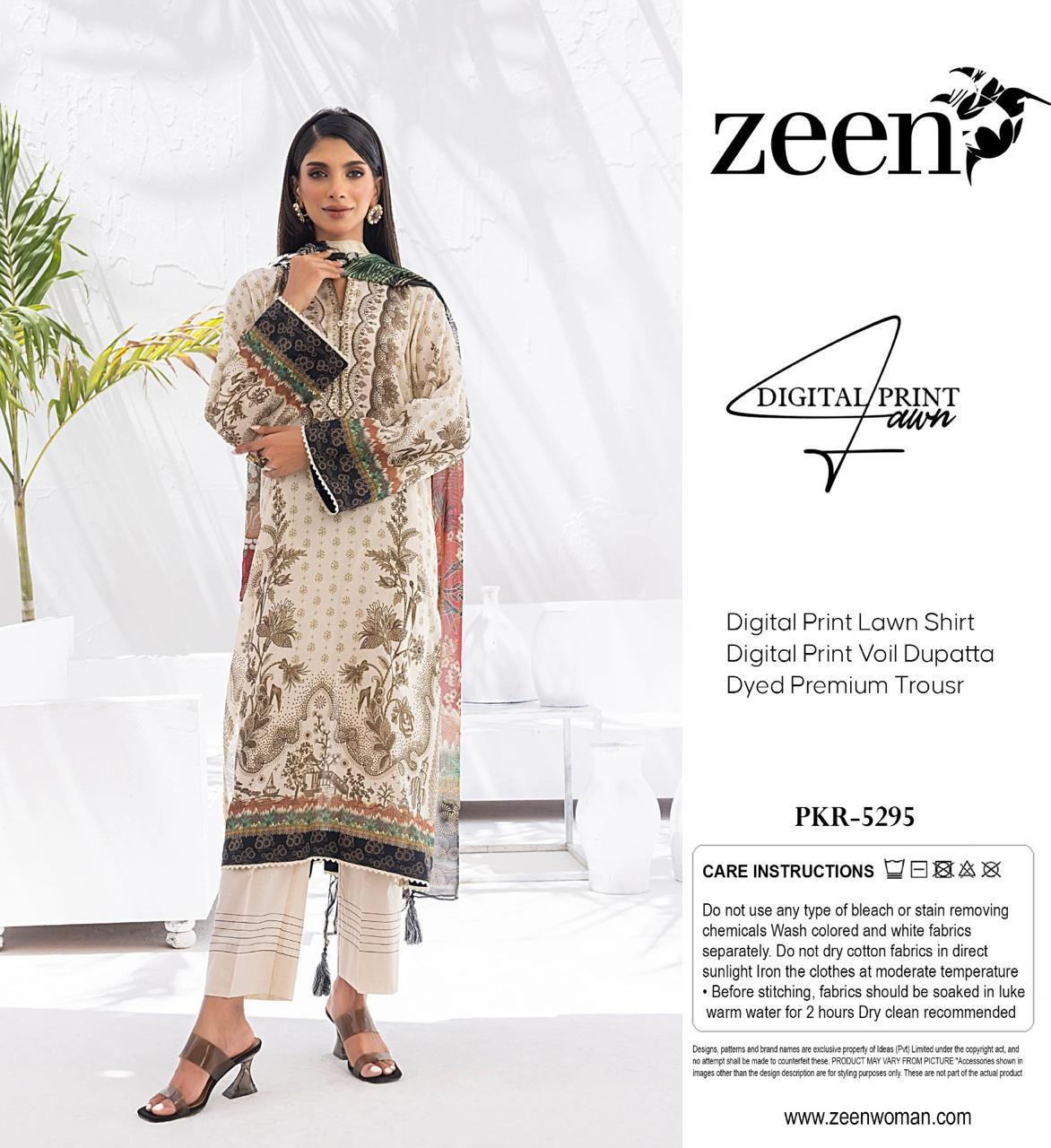 ZEEN LAWN THREE PIECE