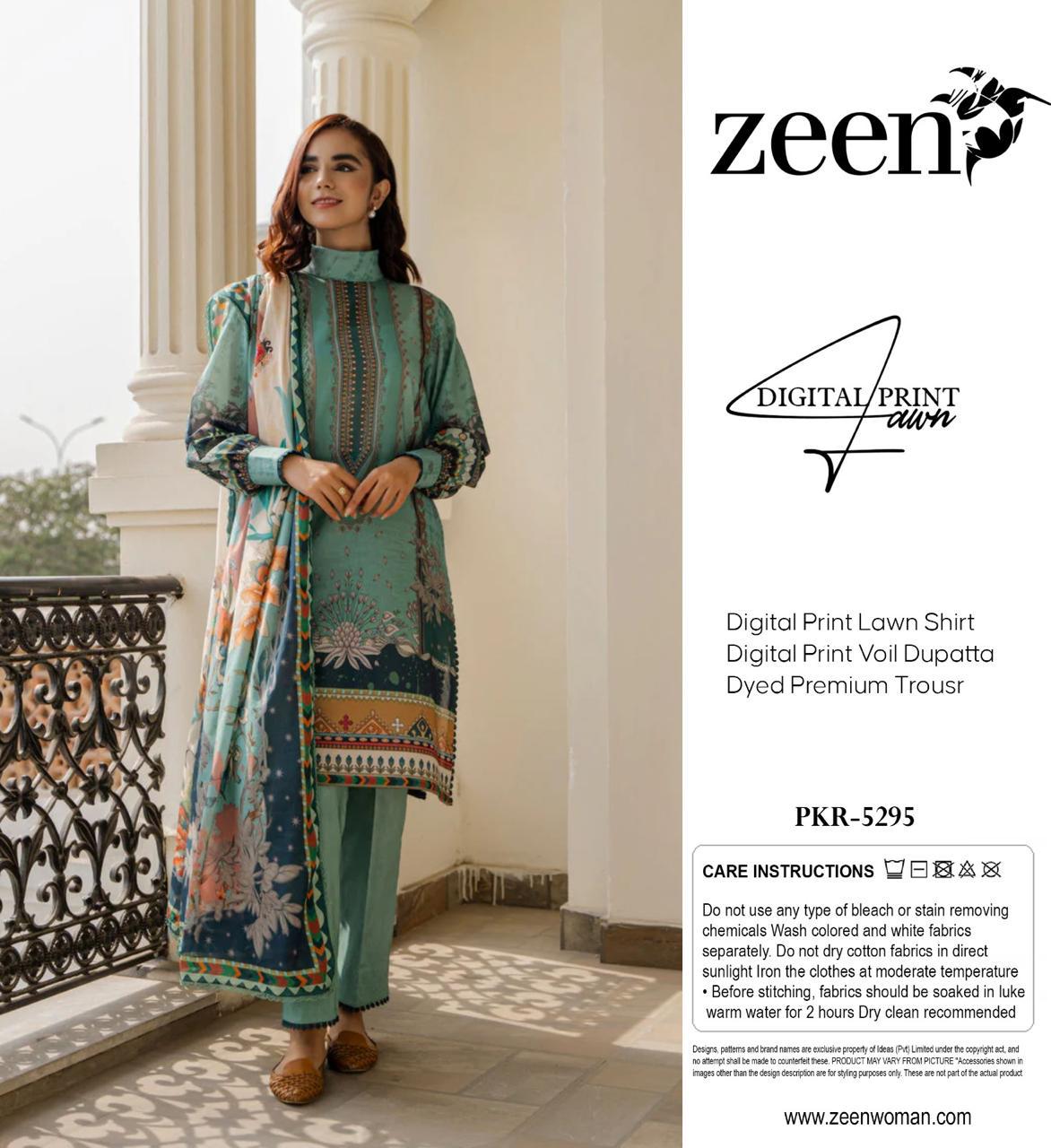 ZEEN LAWN THREE PIECE