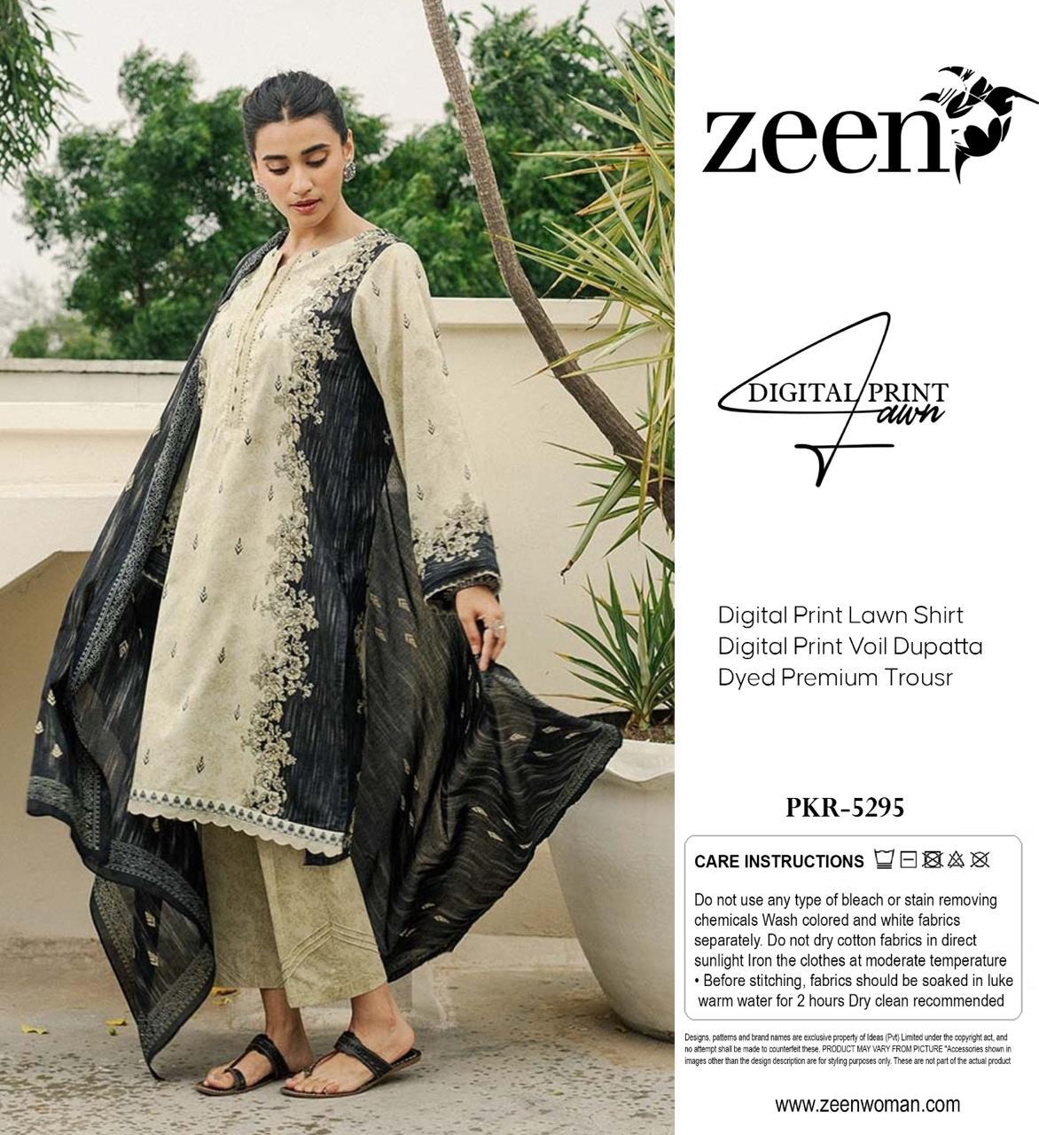 ZEEN LAWN THREE PIECE